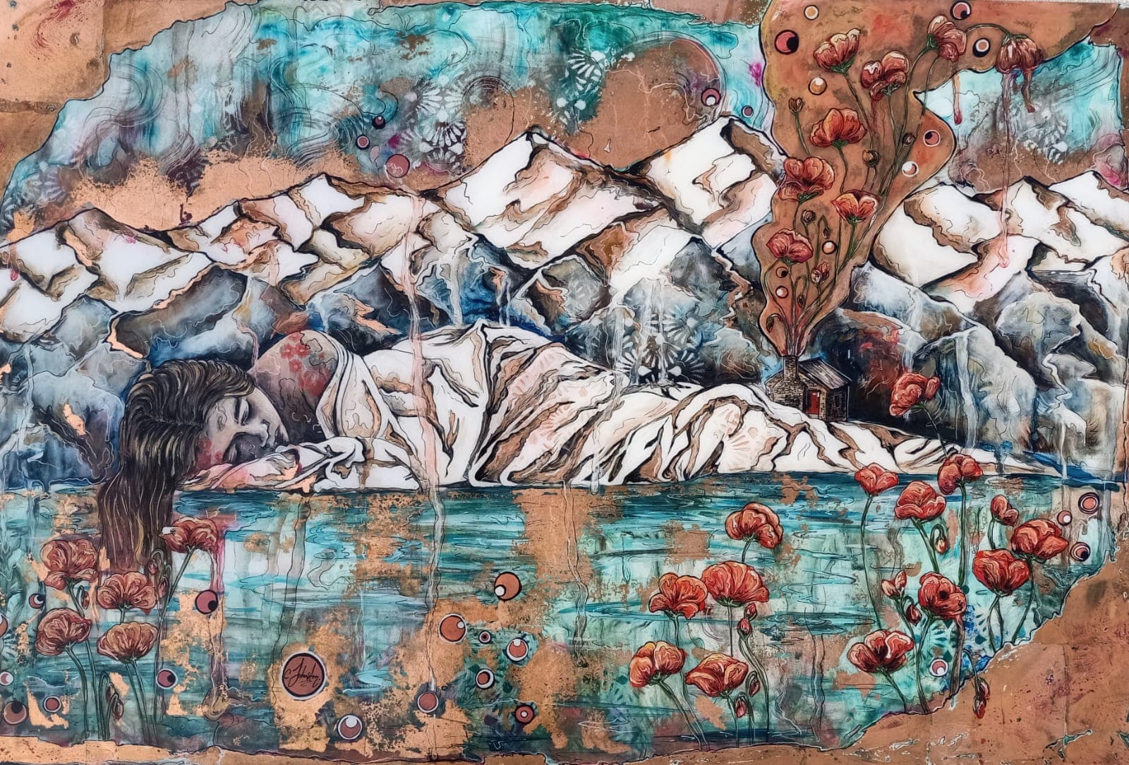 Dreamy Winters — mixed media by Caitlin Johnston